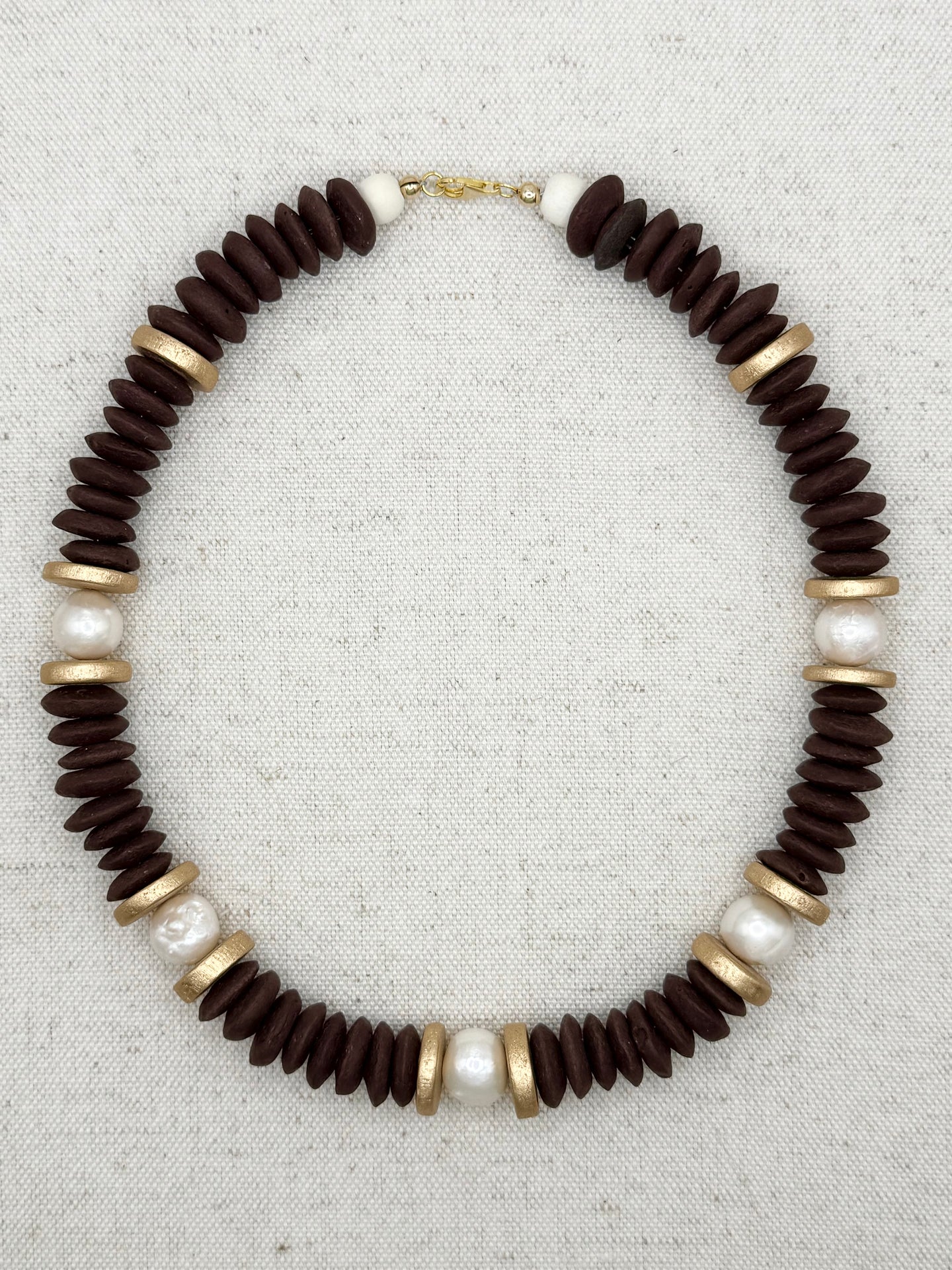 Lagos Collar Necklace - Chocolate