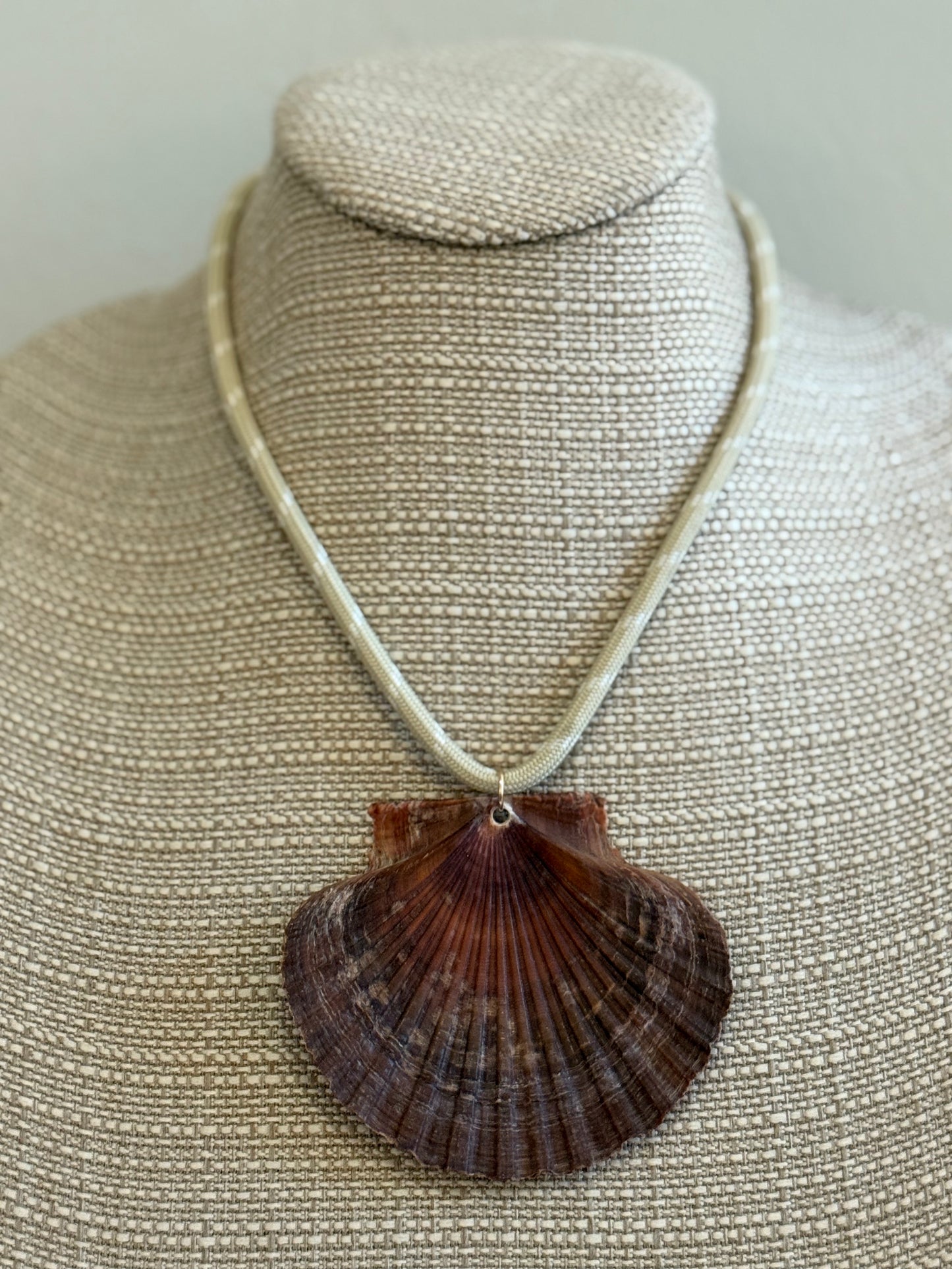 Paracord Necklace with Seashell Pendent