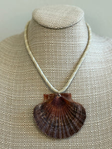 Paracord Necklace with Seashell Pendent
