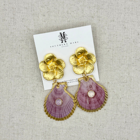 Il Mare Earrings - Pink Opalite