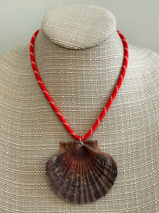 Paracord Necklace with Seashell Pendent