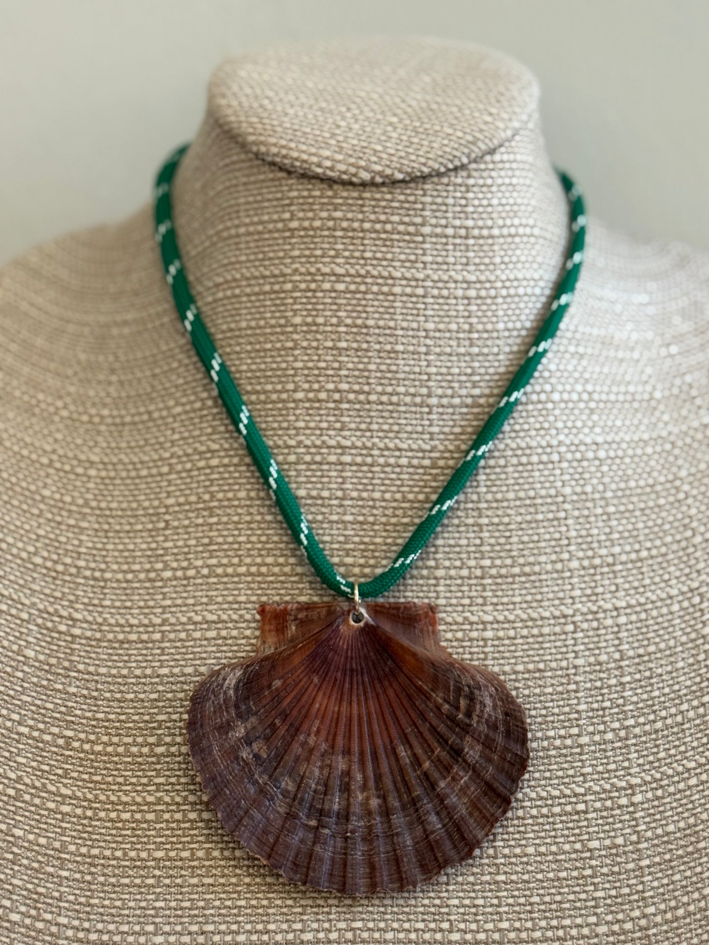 Paracord Necklace with Seashell Pendent
