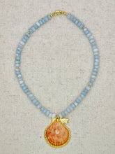 Load image into Gallery viewer, Sky Blue Layering Necklace with Gem Shell Pendent