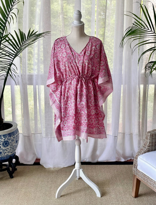 Poolside Paisley Short Caftan