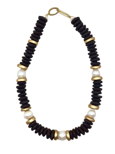 Lagos Collar Necklace - Chocolate