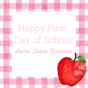 First Day of School - Pink - Gift Tag - Customizable - Digital Download