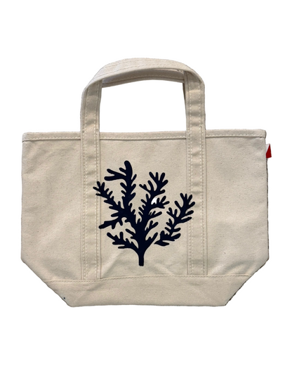 Small Hand-Painted Naples Tote, Navy
