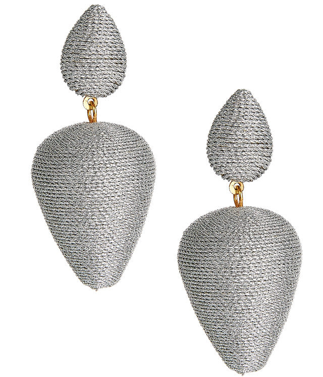 RORY - SILK WRAPPED EARRINGS