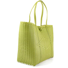 Load image into Gallery viewer, Medium Basket Tote | Solid Pear Green