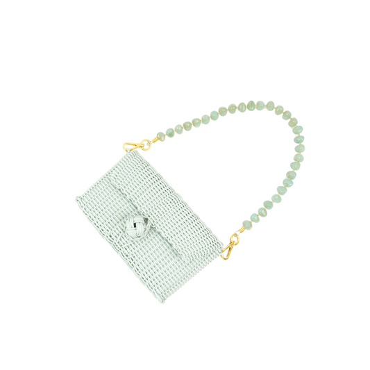 Pochette | Sea Glass, Jade Pebble Gemstones