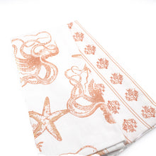 Load image into Gallery viewer, Coral Octopus Kitchen Towel Set