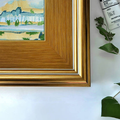 "Landscape Study", Original Painting Framed in Gold