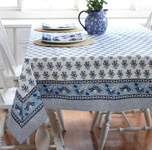 Load image into Gallery viewer, Tablecloth Gayatri Buti Blue