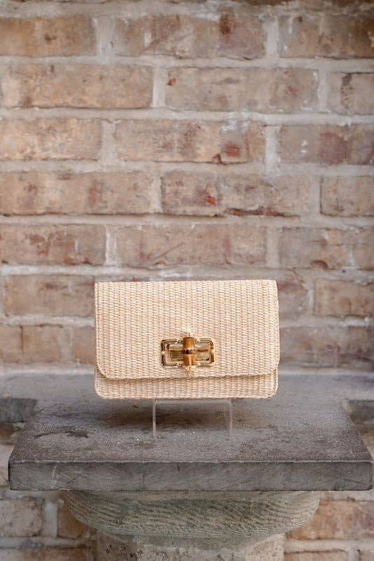 Lilly - Straw Clutch - Bamboo Toggle - WS