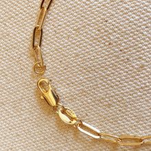 Load image into Gallery viewer, 18k Gold Filled Short Link Paperclip Bracelet