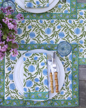 Load image into Gallery viewer, Napkin Pomegranate Blue, Set of 4