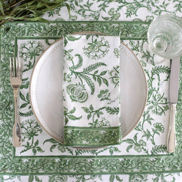 Napkin Lilibet Green, Set of 4