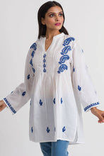 Load image into Gallery viewer, Kamalika White &amp; Navy Tunic