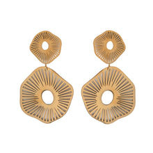 Load image into Gallery viewer, Gold Anemone Statement Earrings