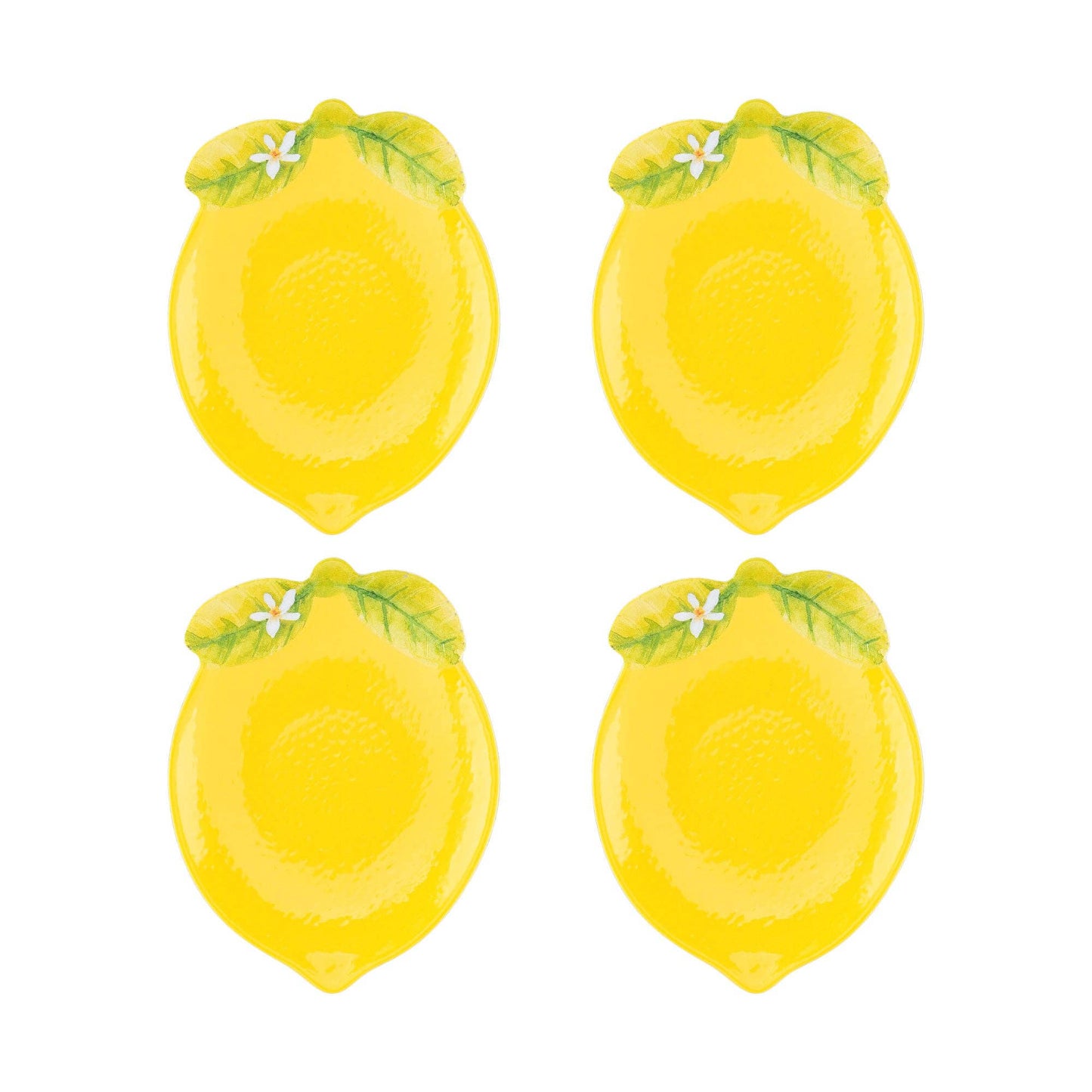 4-Piece Mini Lemon 5" Melamine Plate