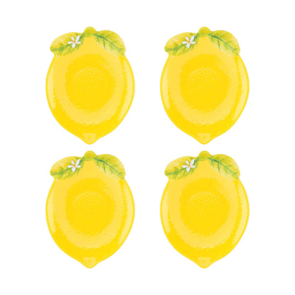 4-Piece Mini Lemon 5" Melamine Plate