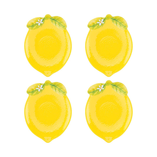 4-Piece Mini Lemon 5" Melamine Plate