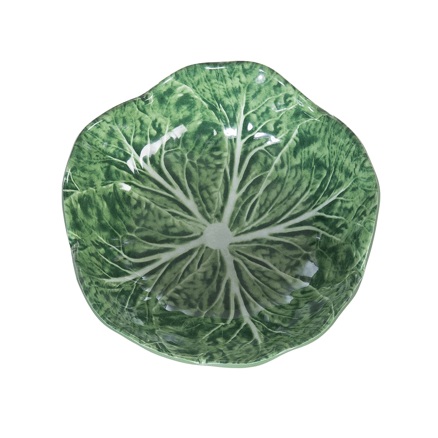 Cabbage Leaf Green Snack Bowl Set 4