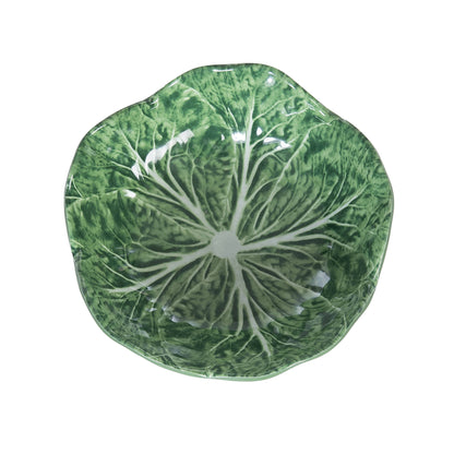 Cabbage Leaf Green Snack Bowl Set 4