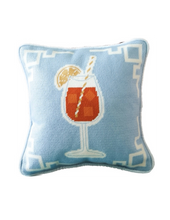 Load image into Gallery viewer, Aperol Spritz Needlepoint Pillow