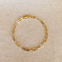 Load image into Gallery viewer, 18k Gold Filled Short Link Paperclip Bracelet