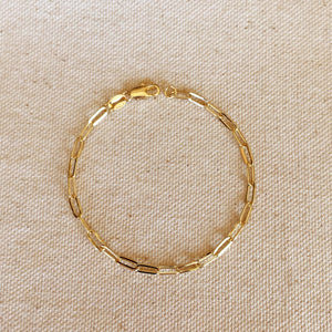 18k Gold Filled Short Link Paperclip Bracelet