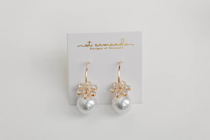 Snowflake Sparkler Holiday Statement Hoop Earrings