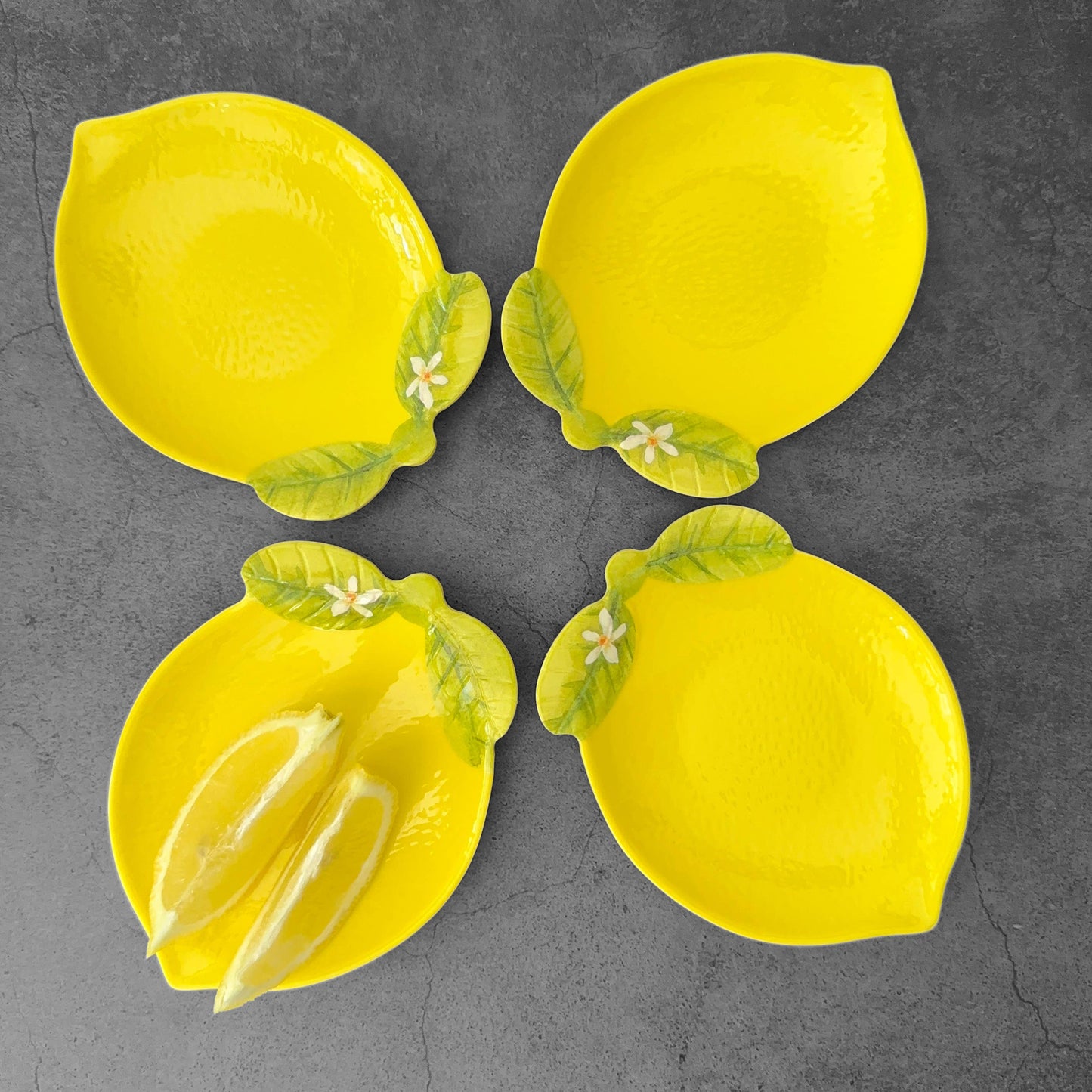4-Piece Mini Lemon 5" Melamine Plate