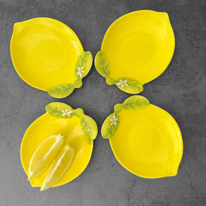 4-Piece Mini Lemon 5" Melamine Plate