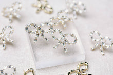 Load image into Gallery viewer, Sparkling Diamond Mini Statement Bow Earrings