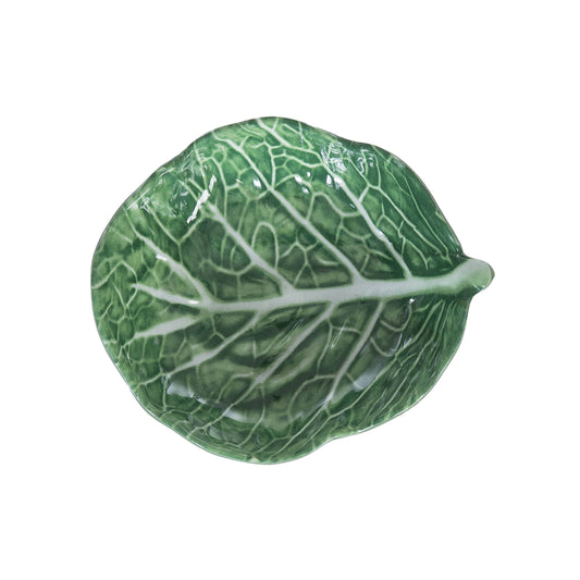 Cabbage Leaf Green Dip Dish Set 4