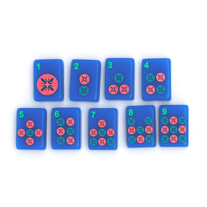 Royal Blue Island Mahjong Tiles