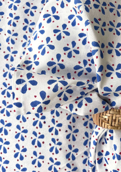 Petals Napkins in Royal Blue - Set of 4