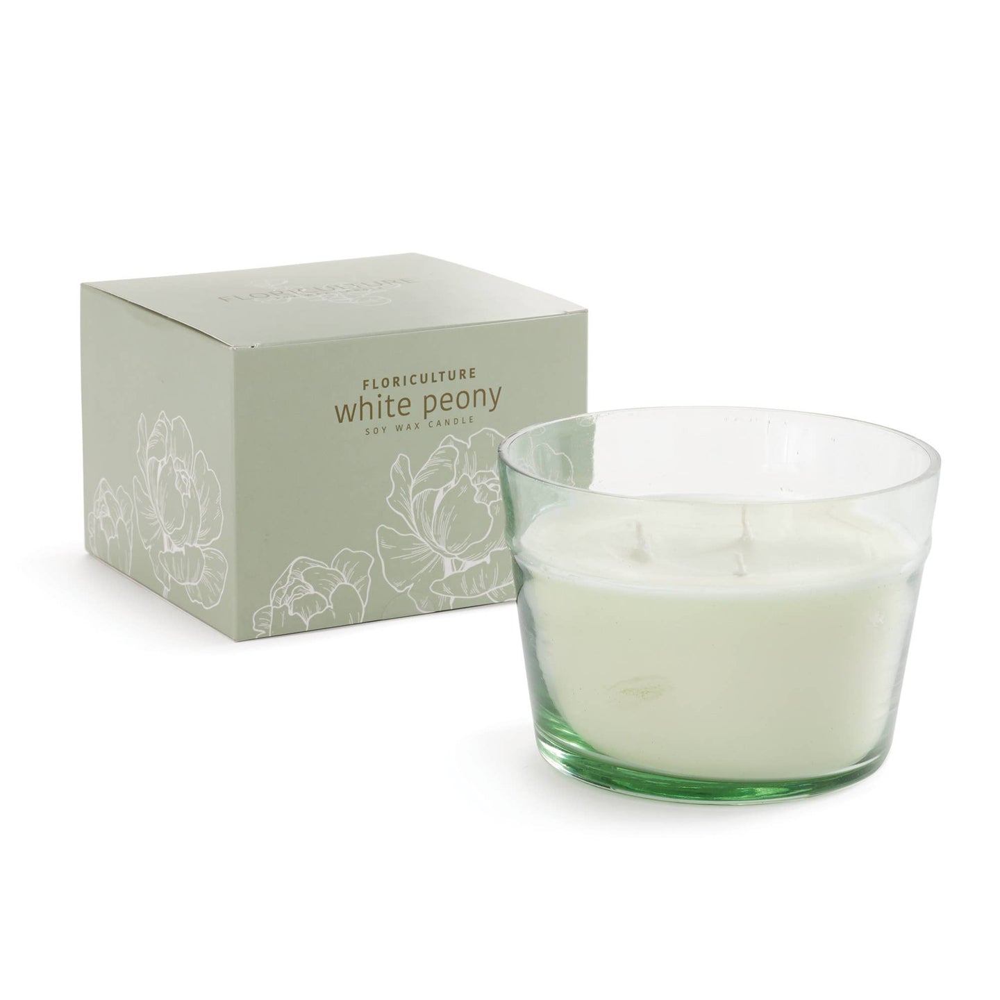 Floriculture Soy Wax Candle, White Peony