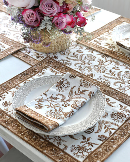 Napkin Lilibet Mocha, Set of 4