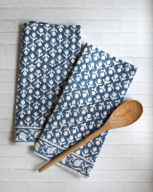 Kitchen Towel Charlotte Indigo, Set of 2