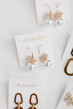 Load image into Gallery viewer, Snowflake Sparkler Holiday Statement Hoop Earrings