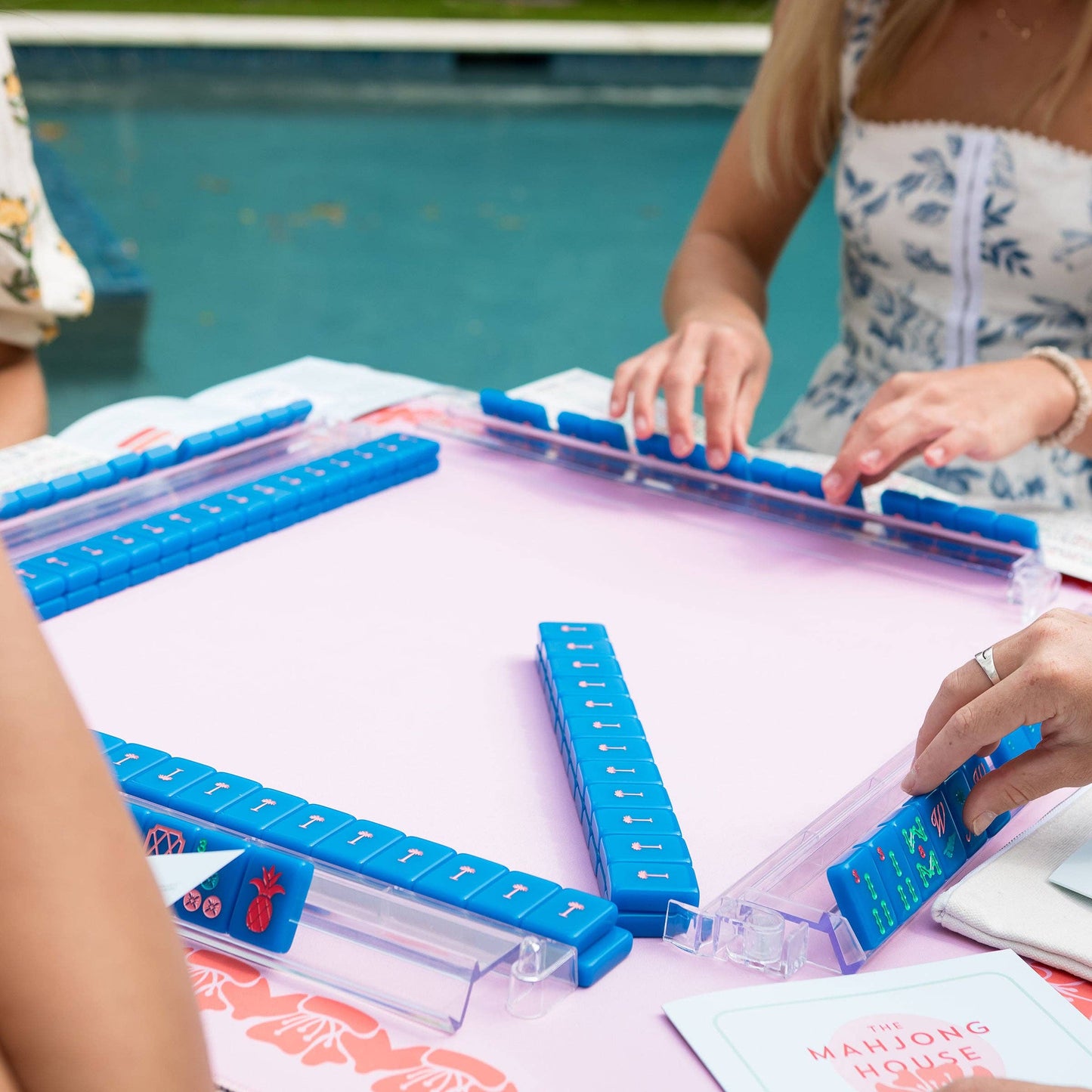 Clear Acrylic Mahjong Racks (Set of Four)