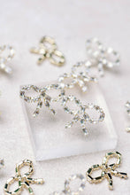 Load image into Gallery viewer, Sparkling Diamond Mini Statement Bow Earrings