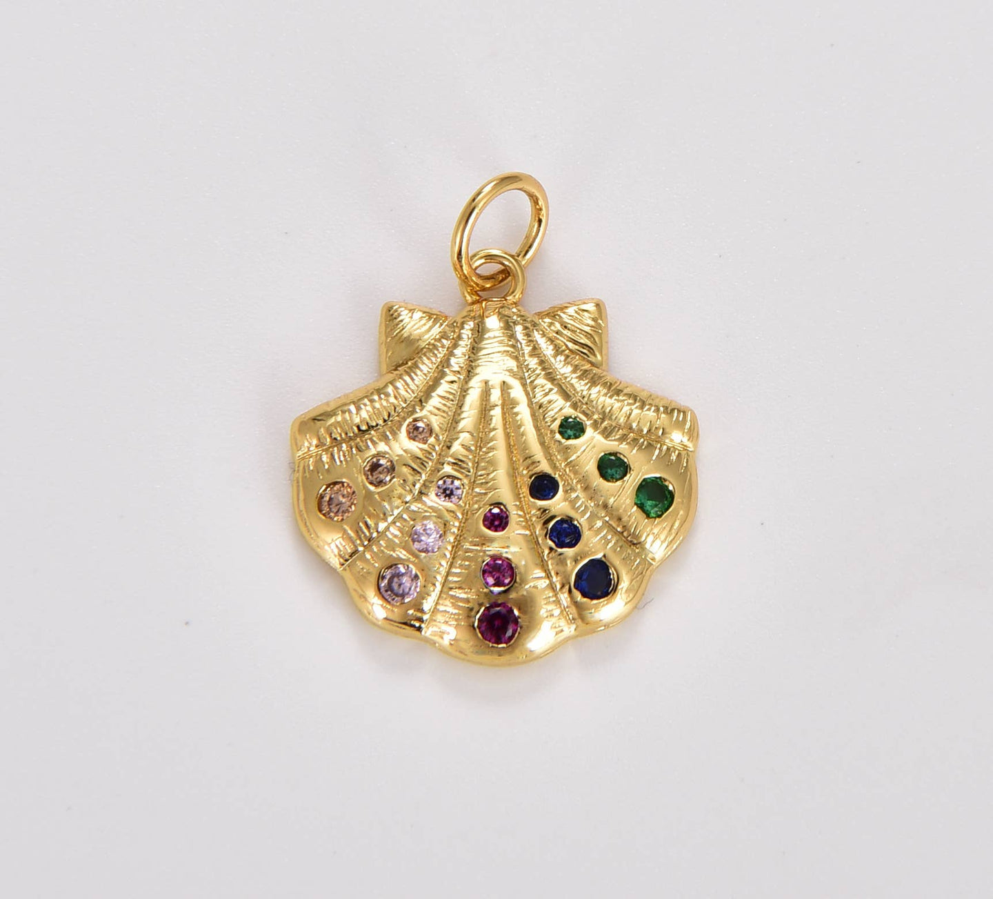 Gold Filled Sea Shell Clam Charm Pendant, CP1762