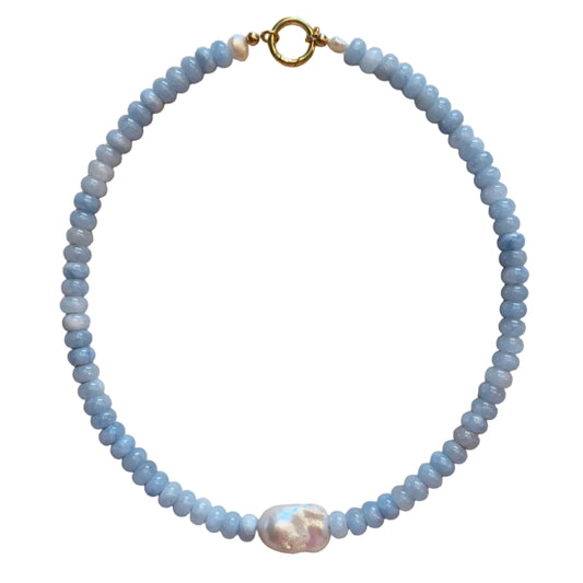 Candy Layering Necklace with Freshwater Baroque Pearl