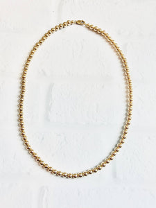 4mm 14k gold filled beaded necklace: 16 inches