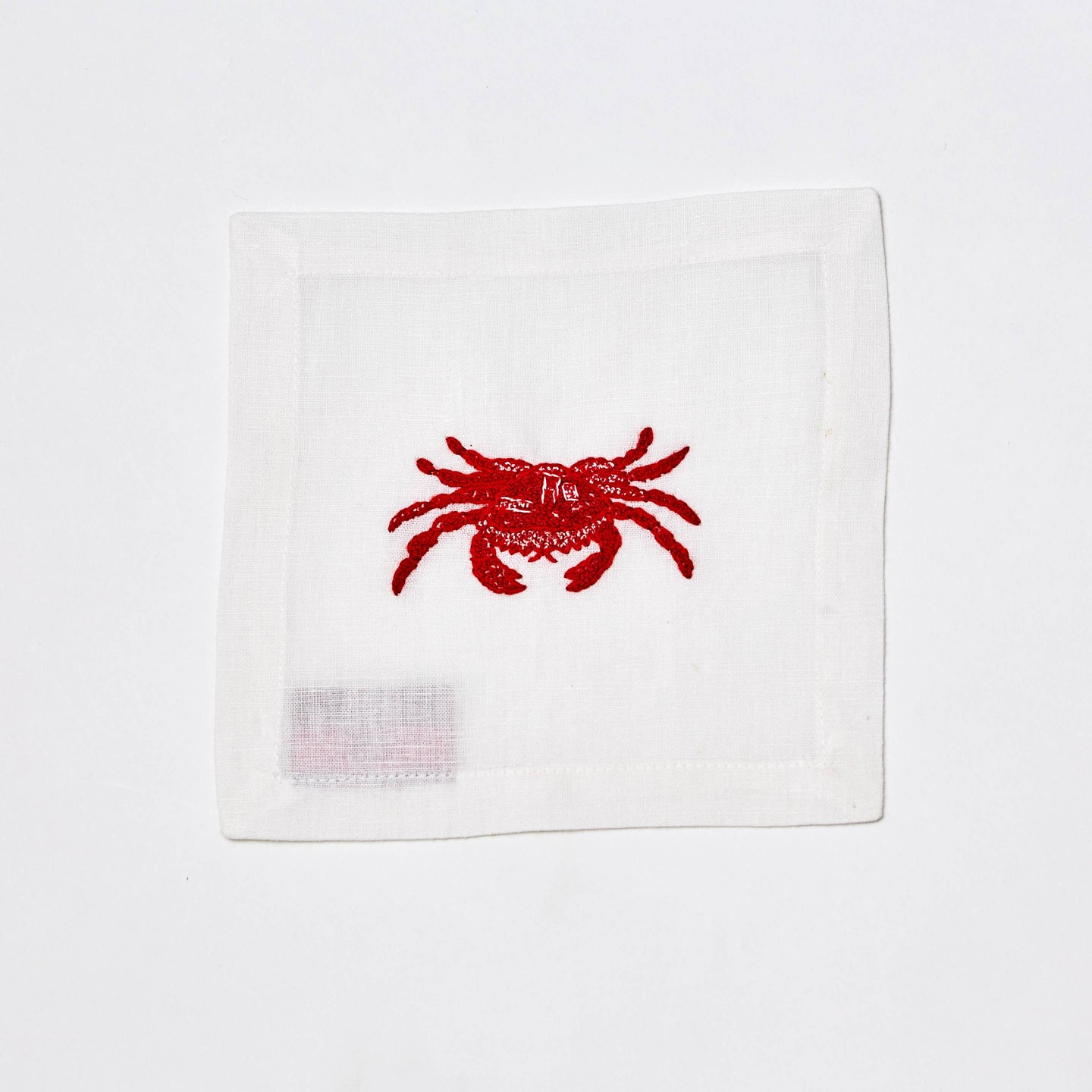 Crab coaster, set of 4, red