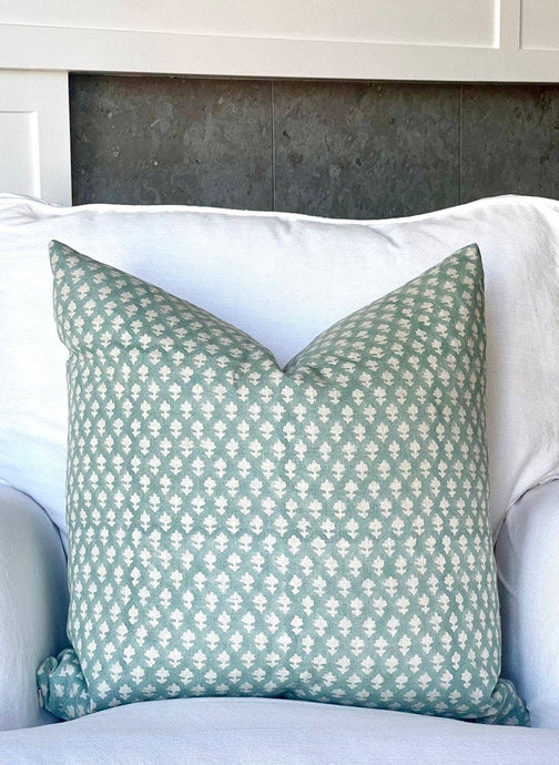 Pillow Cover - Madrid in Stone Blue