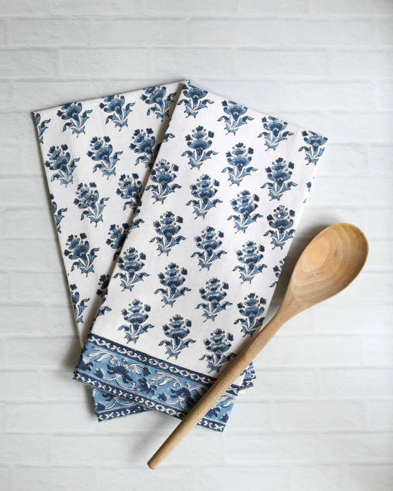 Kitchen Towel Gayatri Buti Blue, Set of 2